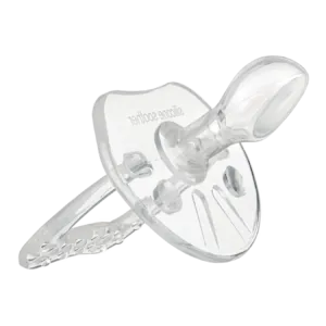 Aillin Whole Silicone Orthodontic Pacifier With Chain Transparent Color
