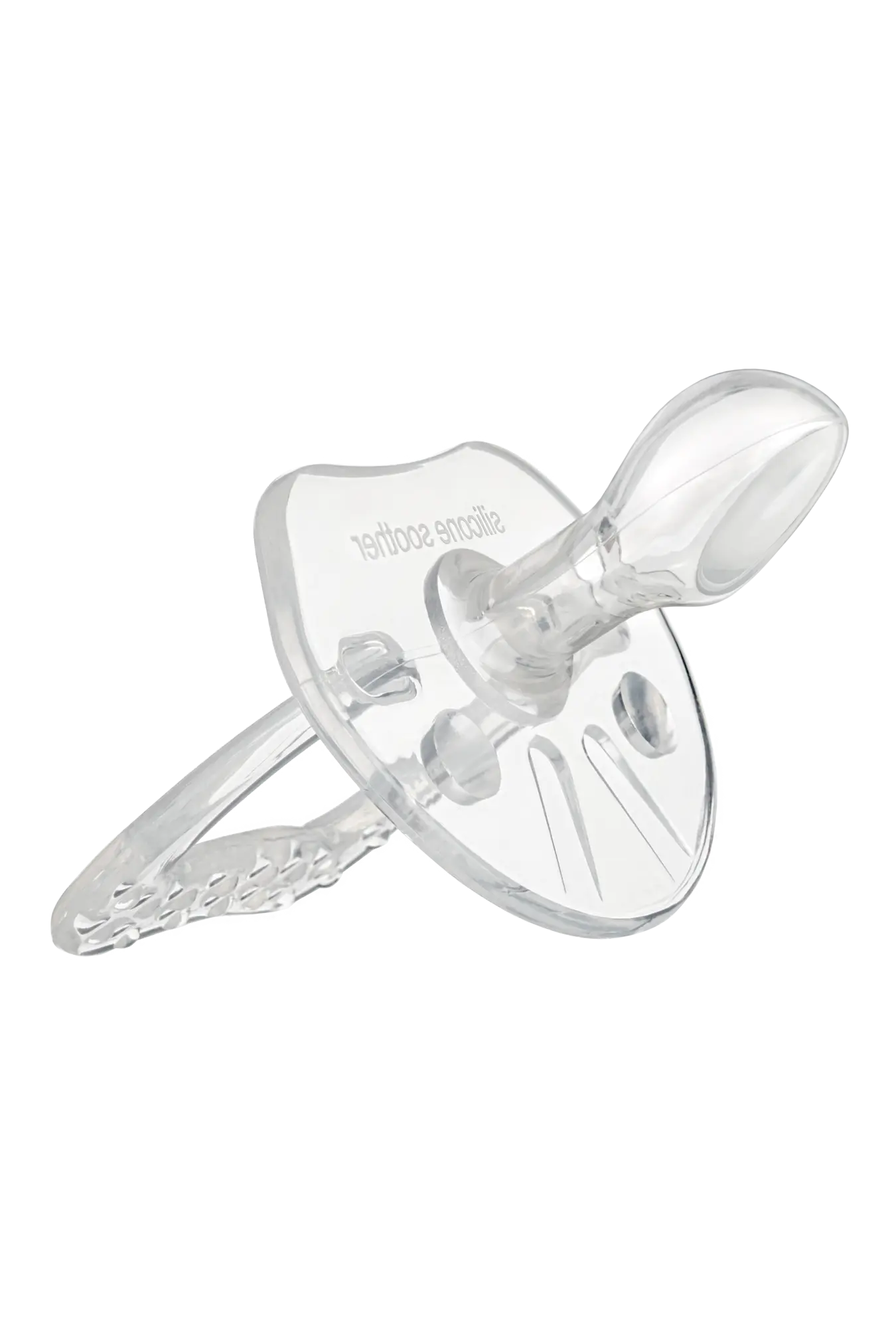 Aillin Whole Silicone Orthodontic Pacifier With Chain Transparent Color